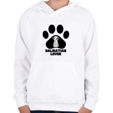 PRINTFASHION Dalmatian Lover - Gyerek kapucnis pulóver - Fehér gyerek pulóver, kardigán
