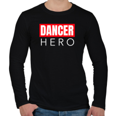 PRINTFASHION DANCER HERO - Férfi hosszú ujjú póló - Fekete