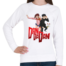 PRINTFASHION Dandadan - Női pulóver - Fehér női pulóver, kardigán