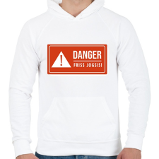 PRINTFASHION Danger - Friss jogsis - Férfi kapucnis pulóver - Fehér női pulóver, kardigán