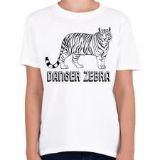 PRINTFASHION Danger zebra - Gyerek póló - Fehér gyerek póló