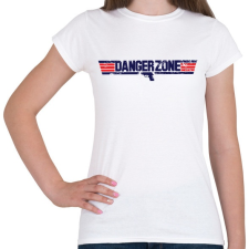 PRINTFASHION Danger Zone - Női póló - Fehér női póló