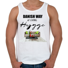 PRINTFASHION danish way of living hygge - Férfi atléta - Fehér atléta, trikó