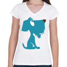 PRINTFASHION Danny - Női V-nyakú póló - Fehér