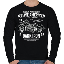 PRINTFASHION Dark Iron 1958 legendás motor - Férfi pulóver - Fekete férfi pulóver, kardigán