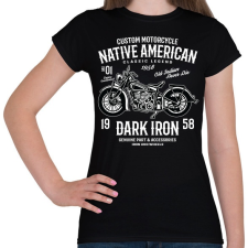 PRINTFASHION Dark Iron 1958 legendás motor - Női póló - Fekete női póló