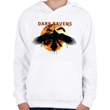 PRINTFASHION dark ravens - Gyerek kapucnis pulóver - Fehér gyerek pulóver, kardigán