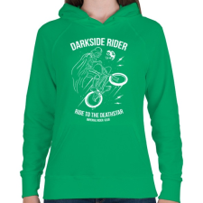 PRINTFASHION Darkside rider - Női kapucnis pulóver - Zöld női pulóver, kardigán