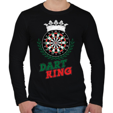 PRINTFASHION Dart King - Férfi hosszú ujjú póló - Fekete