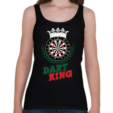 PRINTFASHION Dart King - Női atléta - Fekete női trikó