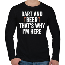 PRINTFASHION Darts&beer - Férfi hosszú ujjú póló - Fekete férfi póló