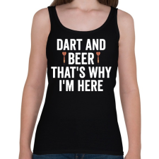 PRINTFASHION Darts&beer - Női atléta - Fekete női trikó