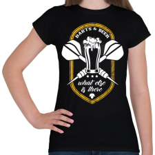 PRINTFASHION Darts és Sör - Női póló - Fekete női póló