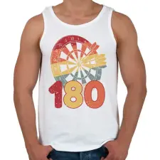 PRINTFASHION Darts - Férfi atléta - Fehér atléta, trikó