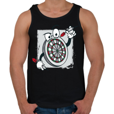 PRINTFASHION Darts - Férfi atléta - Fekete atléta, trikó