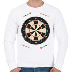 PRINTFASHION Darts - Férfi pulóver - Fehér