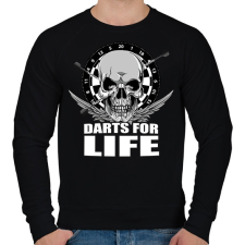 PRINTFASHION Darts for Life - Férfi pulóver - Fekete férfi pulóver, kardigán
