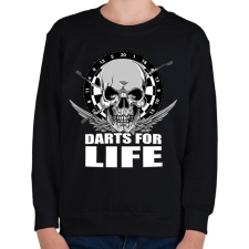 PRINTFASHION Darts for Life - Gyerek pulóver - Fekete gyerek pulóver, kardigán