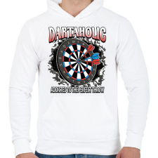 PRINTFASHION Darts függő - Férfi kapucnis pulóver - Fehér férfi pulóver, kardigán