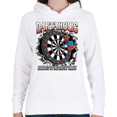 PRINTFASHION Darts függő - Női kapucnis pulóver - Fehér