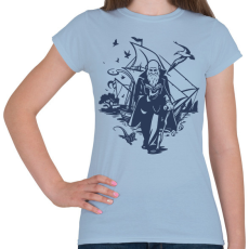 PRINTFASHION Darwin utazásai - Női póló - Világoskék