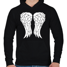 PRINTFASHION Daryl szárnyak - Férfi kapucnis pulóver - Fekete