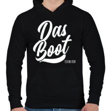 PRINTFASHION DAS BOOT - Férfi kapucnis pulóver - Fekete férfi pulóver, kardigán