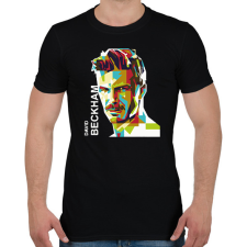 PRINTFASHION David Beckham focista - Férfi póló - Fekete férfi póló
