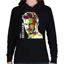 PRINTFASHION David Beckham focista - Női kapucnis pulóver - Fekete női pulóver, kardigán