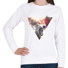 PRINTFASHION Daylight moon - Női pulóver - Fehér