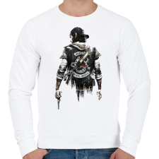 PRINTFASHION Days gone  bad ass - Férfi pulóver - Fehér férfi pulóver, kardigán