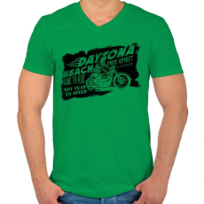 PRINTFASHION Daytona - Férfi V-nyakú póló - Zöld