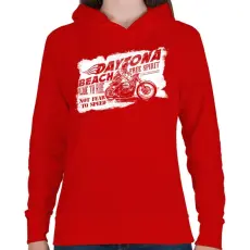 PRINTFASHION Daytona - Női kapucnis pulóver - Piros