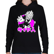 PRINTFASHION DBS BLACK GOKU - Női kapucnis pulóver - Fekete