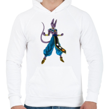 PRINTFASHION DBz Karakter - Férfi kapucnis pulóver - Fehér férfi pulóver, kardigán