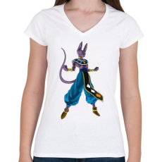 PRINTFASHION DBz Karakter - Női V-nyakú póló - Fehér