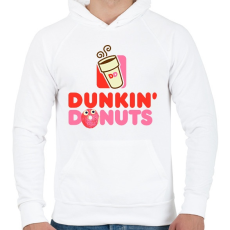 PRINTFASHION DD fánk - Férfi kapucnis pulóver - Fehér