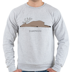 PRINTFASHION De(er)pressed - Férfi pulóver - Sport szürke