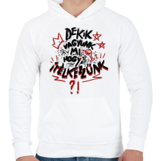 PRINTFASHION De kik vagyunk mi, hogy ítélkezzünk? - Férfi kapucnis pulóver - Fehér