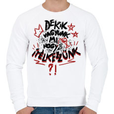 PRINTFASHION De kik vagyunk mi, hogy ítélkezzünk? - Férfi pulóver - Fehér