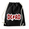 PRINTFASHION DEAD - ACDC paródia - Sportzsák, Tornazsák - Fekete
