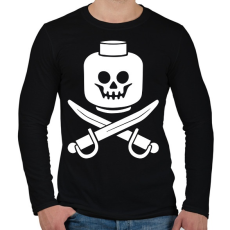 PRINTFASHION Dead Bricks Tell No Tales - Férfi hosszú ujjú póló - Fekete