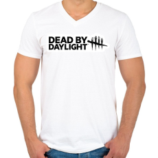 PRINTFASHION Dead by Daylight - Férfi V-nyakú póló - Fehér