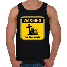 PRINTFASHION Dead Inside - Férfi atléta - Fekete