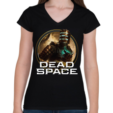 PRINTFASHION Dead Space  - Női V-nyakú póló - Fekete