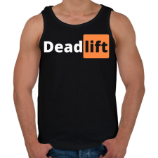 PRINTFASHION Deadlift - Férfi atléta - Fekete atléta, trikó