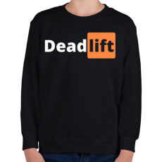PRINTFASHION Deadlift - Gyerek pulóver - Fekete