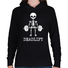 PRINTFASHION Deadlift - Női kapucnis pulóver - Fekete női pulóver, kardigán