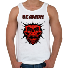 PRINTFASHION DEAMON - Férfi atléta - Fehér