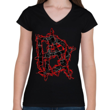 PRINTFASHION Dean Ambrose - Női V-nyakú póló - Fekete női póló